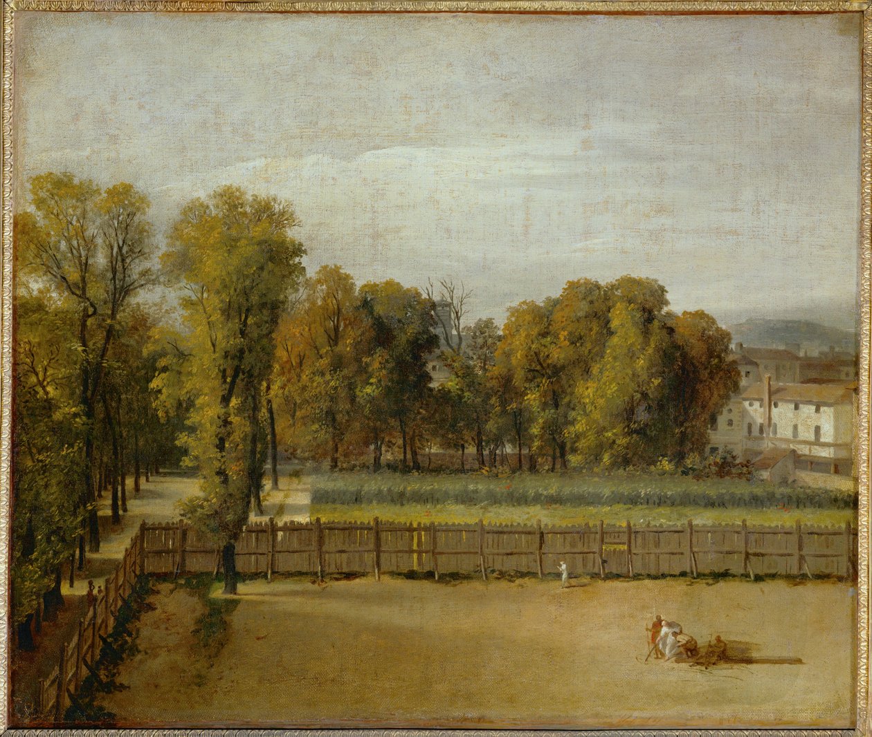 A párizsi Jardin du Luxembourg kilátása ... alkotó: Jacques Louis David