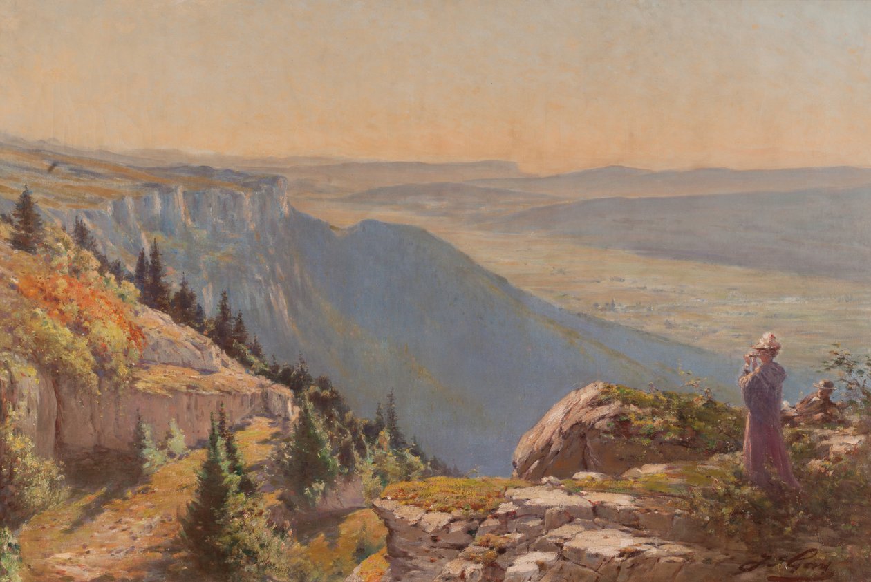 A Vercors-fennsík (Les Ramées-ből nézve) (Olaj, vászon) alkotó: Jacques Louis Gay