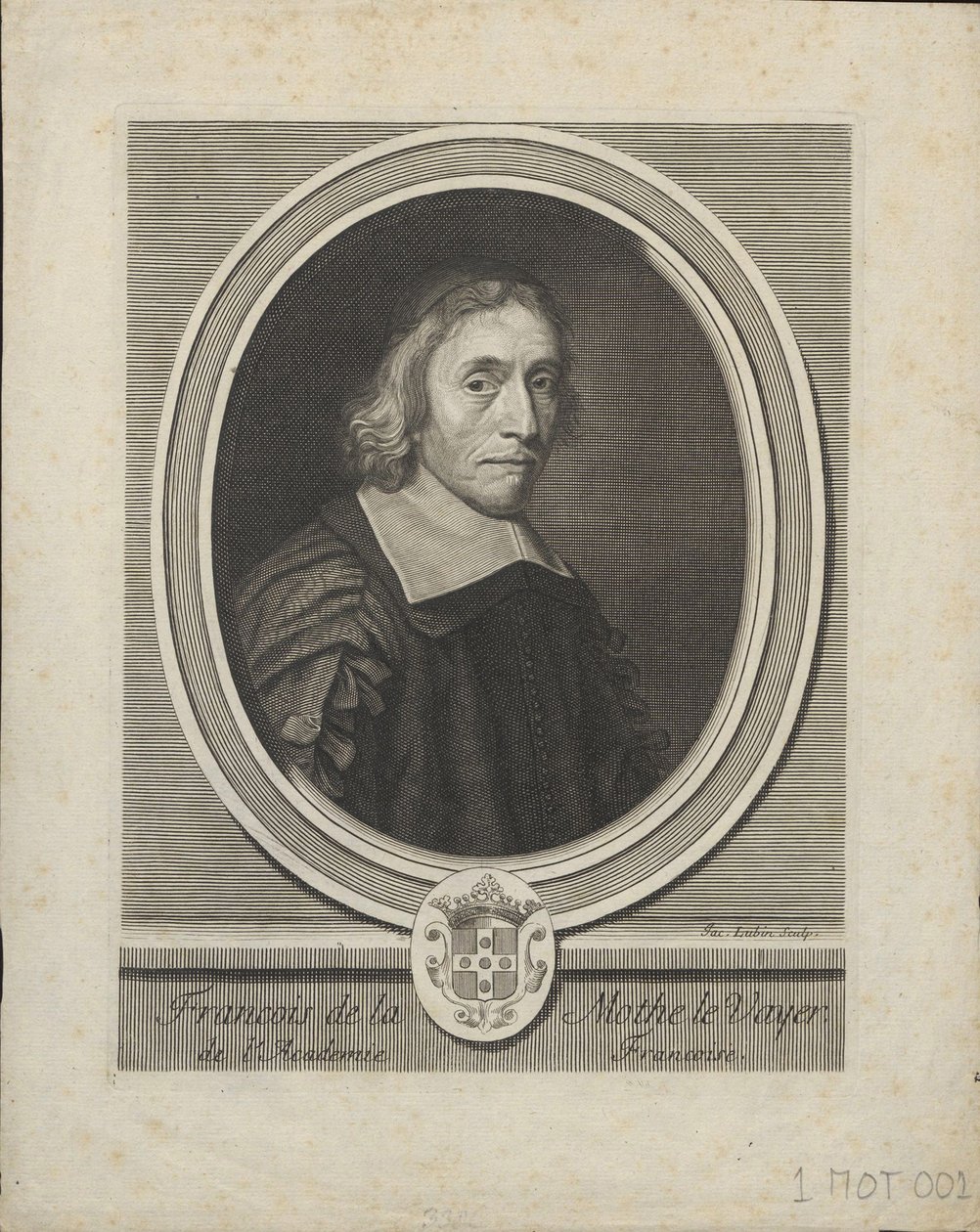 Francois de La Mothe le Vayer portréja 1588-1672, kb. 1695 alkotó: Jacques Lubin