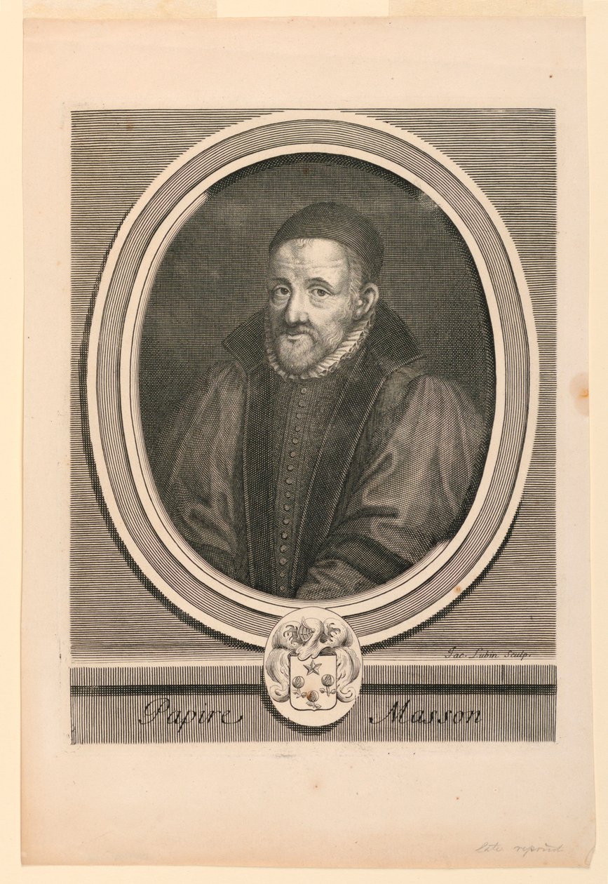 Papire Masson (1544-1611) portréja alkotó: Jacques Lubin