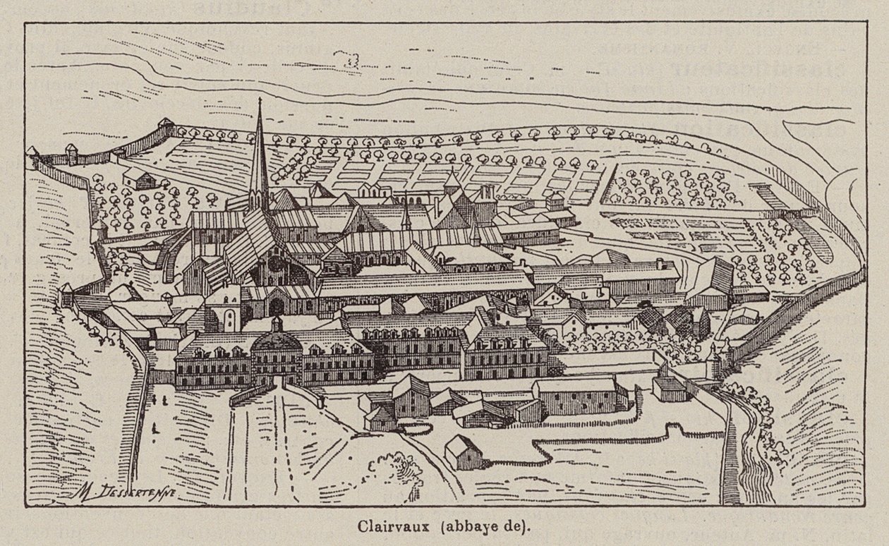 Clairvaux-i apátság (litó) alkotó: Jacques Maurice Dessertenne