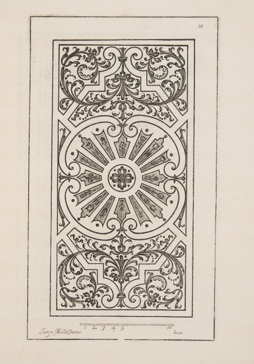 Design for Parterre, Theater des Plans et Jardinages, Pub.1652 (metszet) alkotó: Jacques Mollet