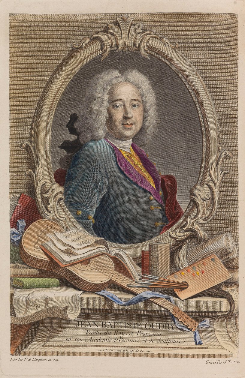 Jean-Baptiste Oudry portréja 1686-1755, 1755. alkotó: Jacques Nicolas Tardieu