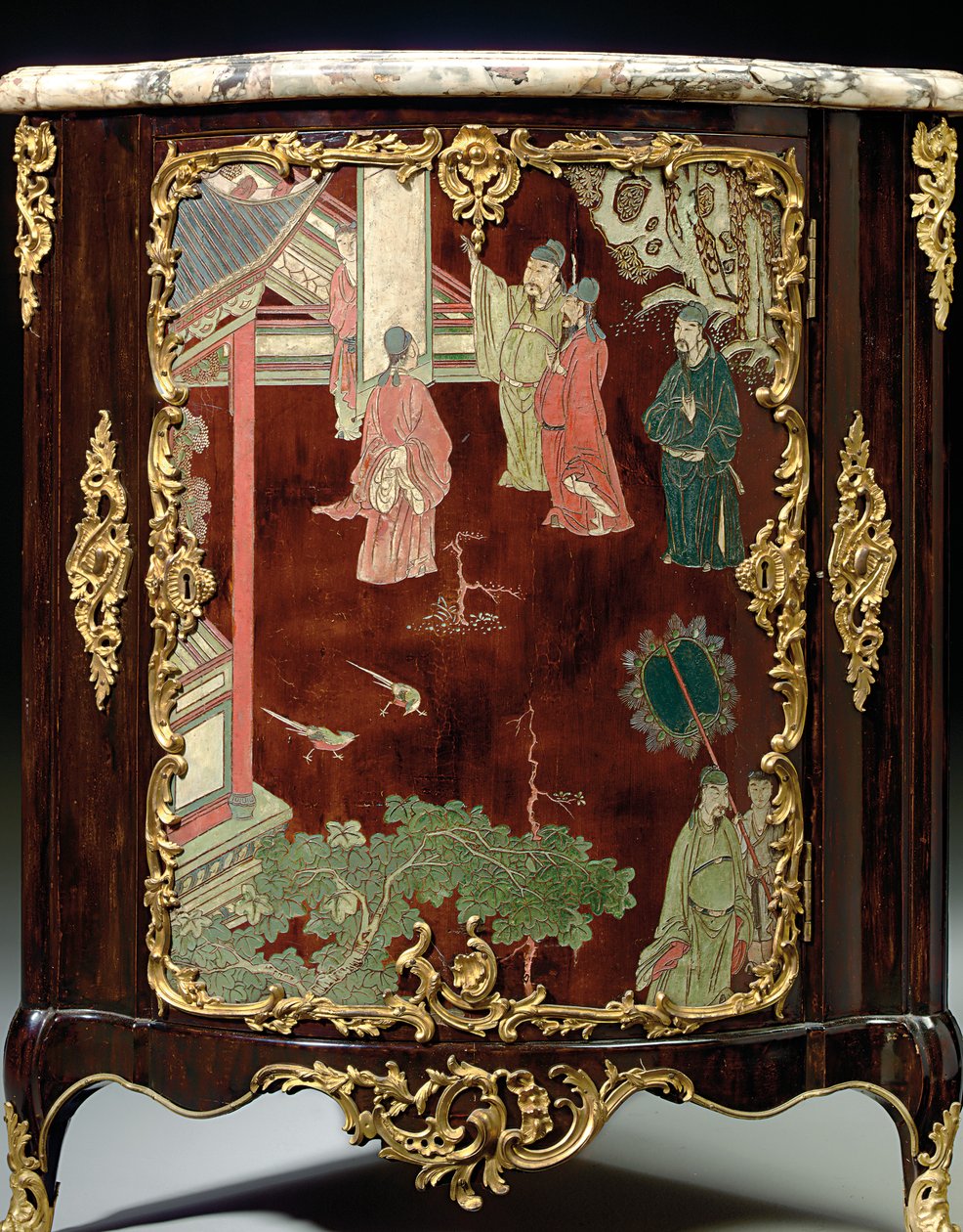XV. Lajos koromandel párja, 18. század közepe (lakk, ormolu és ebonizált fa) (lásd még: 1274739-41) alkotó: Jacques Philippe Carel