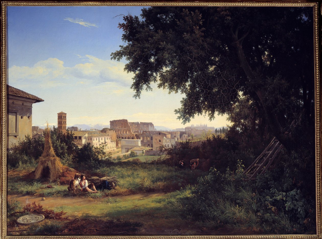 Róma, kilátás a Colosseo-ra (Colosseo) Raymond Bracassat (1804-1867) festménye 1827 V. 0,74x0,99 m Rouen, Szépművészeti Múzeum alkotó: Jacques Raymond Brascassat