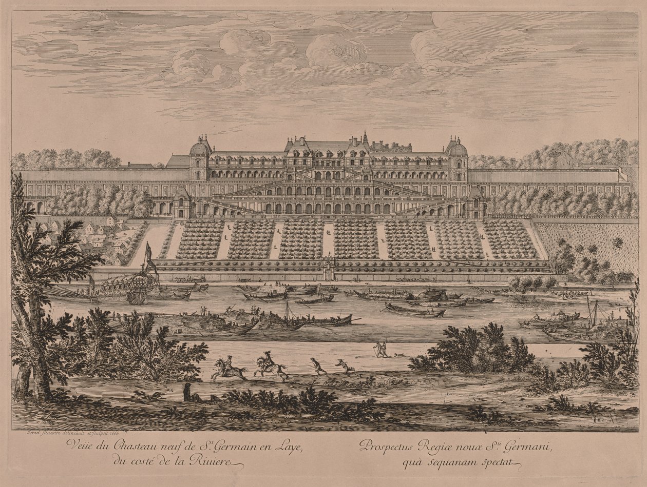 St. Germain en Laye kastélya a folyó felől alkotó: Jacques Rigaud