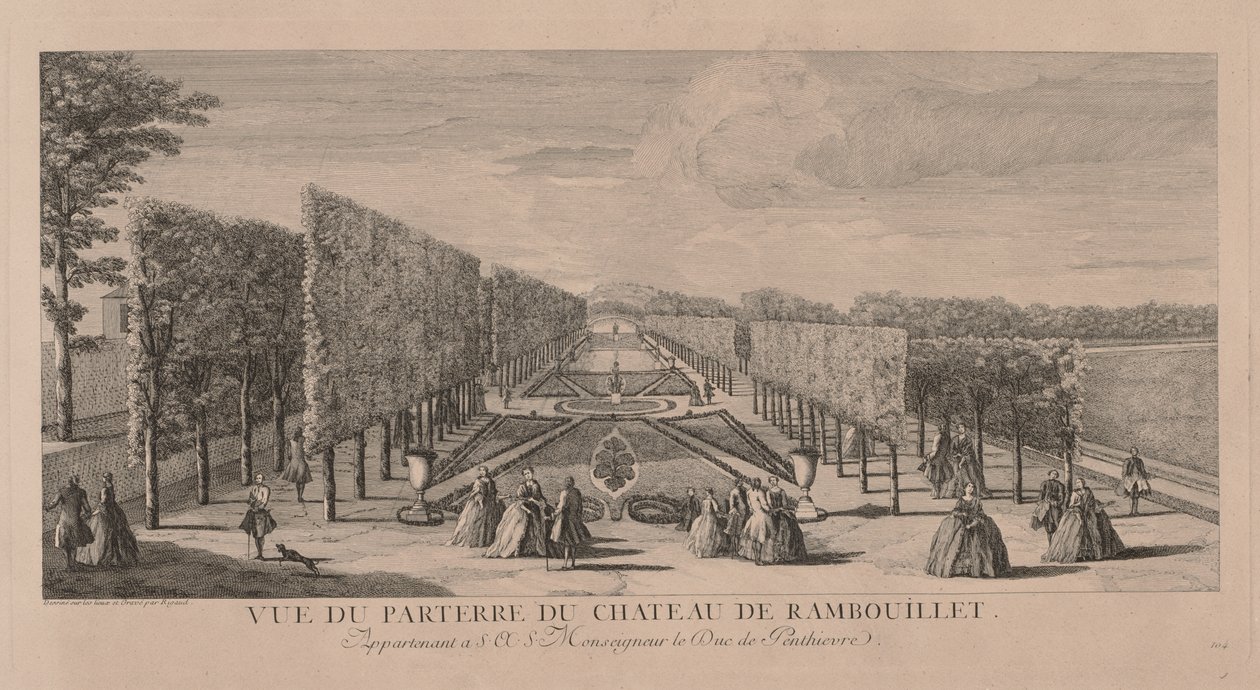 Rambouillet kastély virágoskertje alkotó: Jacques Rigaud