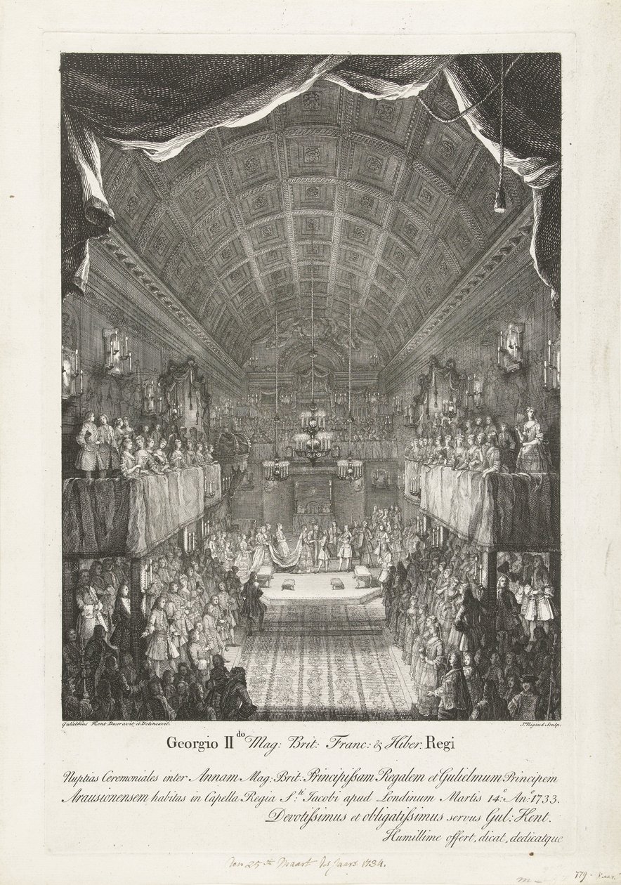 Huwelijk van Willem IV és Anna hercegek, 1734 George II Mag: Brit: Franc: & Hiber. King