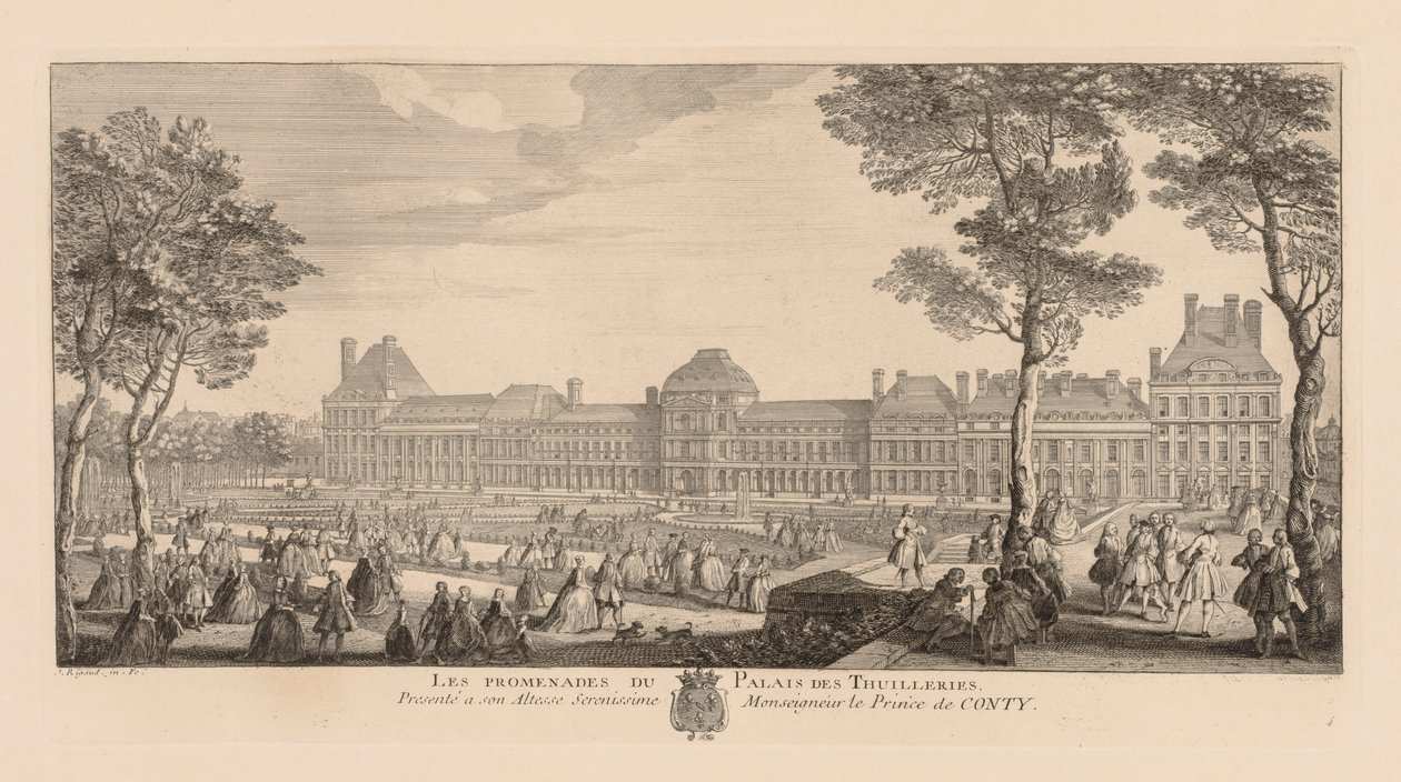 A Palais des Tuileries sétányai alkotó: Jacques Rigaud