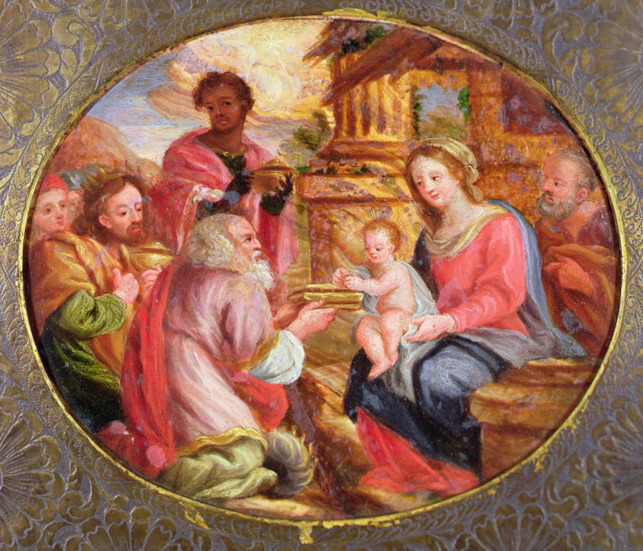 A mágusok imádása (olaj, vászon) alkotó: Jacques Stella