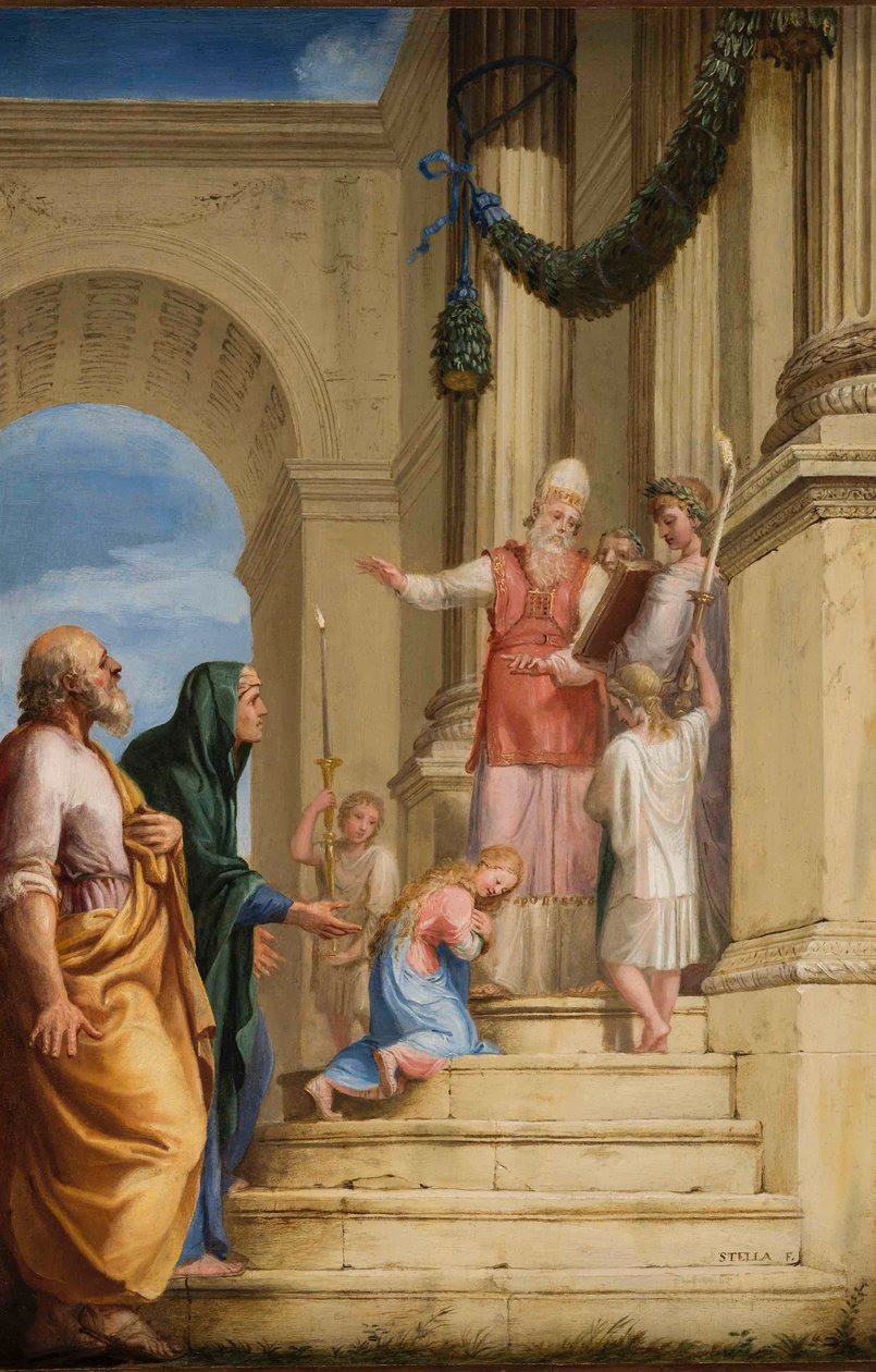 Francia: Présentation de la Vierge au Temple (A Négyes bemutatása a templomban) alkotó: Jacques Stella