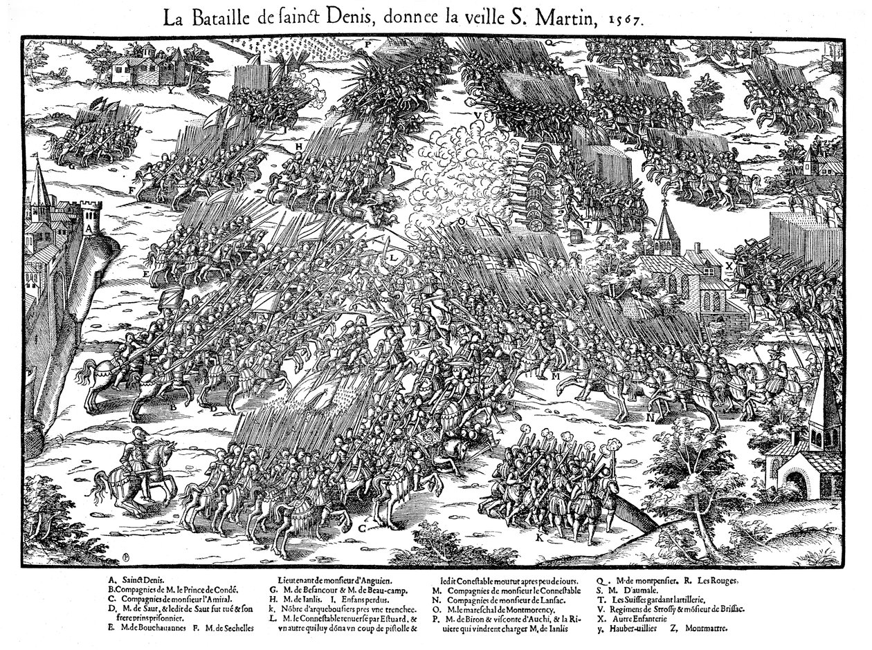St Denis-i csata, francia vallásháborúk, 1567. november 10. 1570 alkotó: Jacques Tortorel