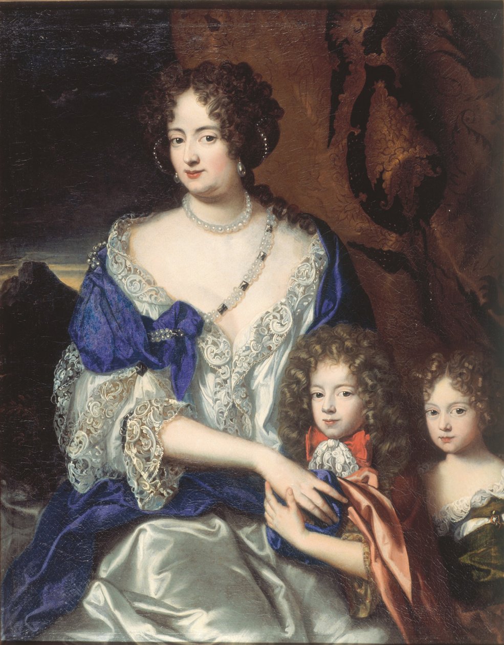 Zsófia Dorothea brunswicki és luneburgi hercegnő gyermekeivel, George és Sophia Dorotheával alkotó: Jacques Vaillant