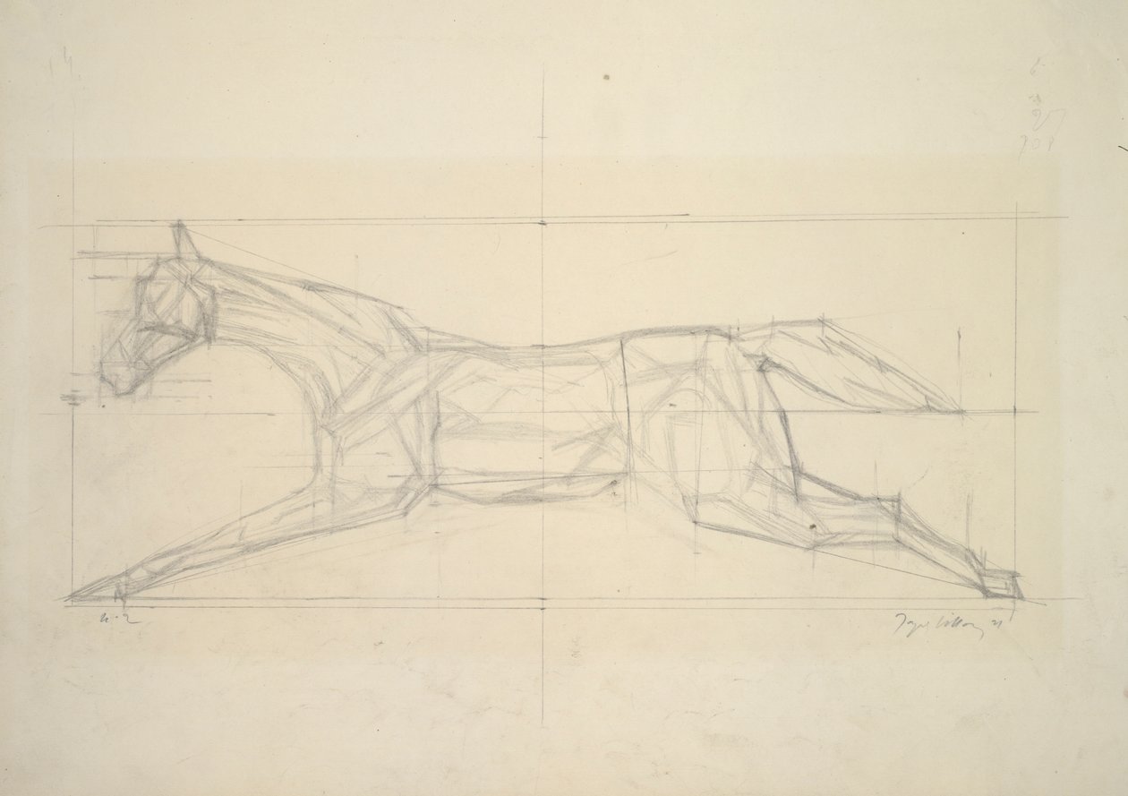 Jockey Series, no.2 (Ló oldalról nézve) alkotó: Jacques Villon