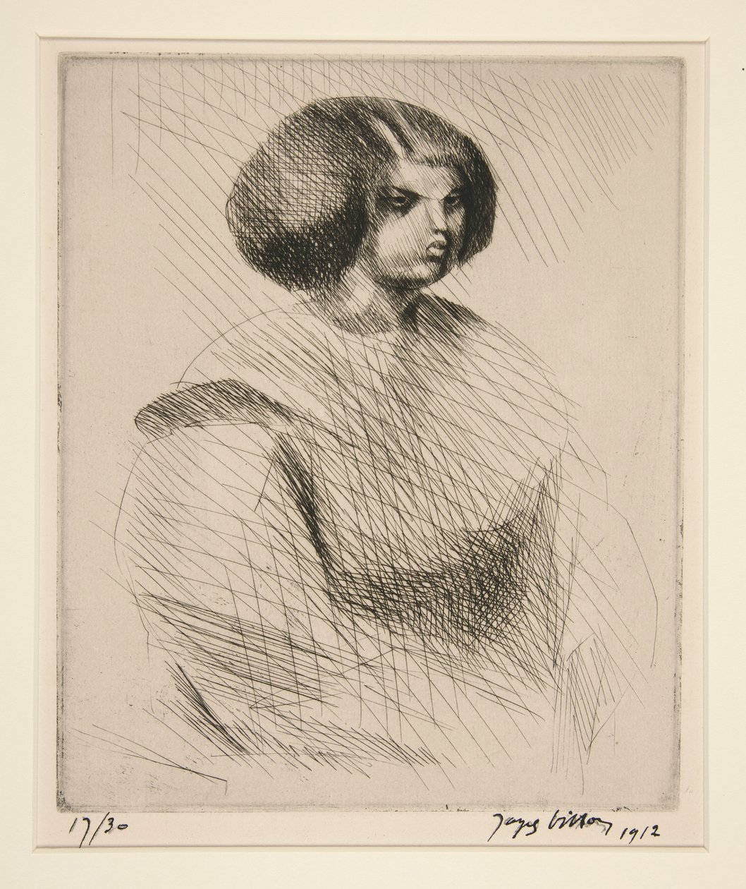 La petite mul?tresse (Fiatal mulatt) alkotó: Jacques Villon