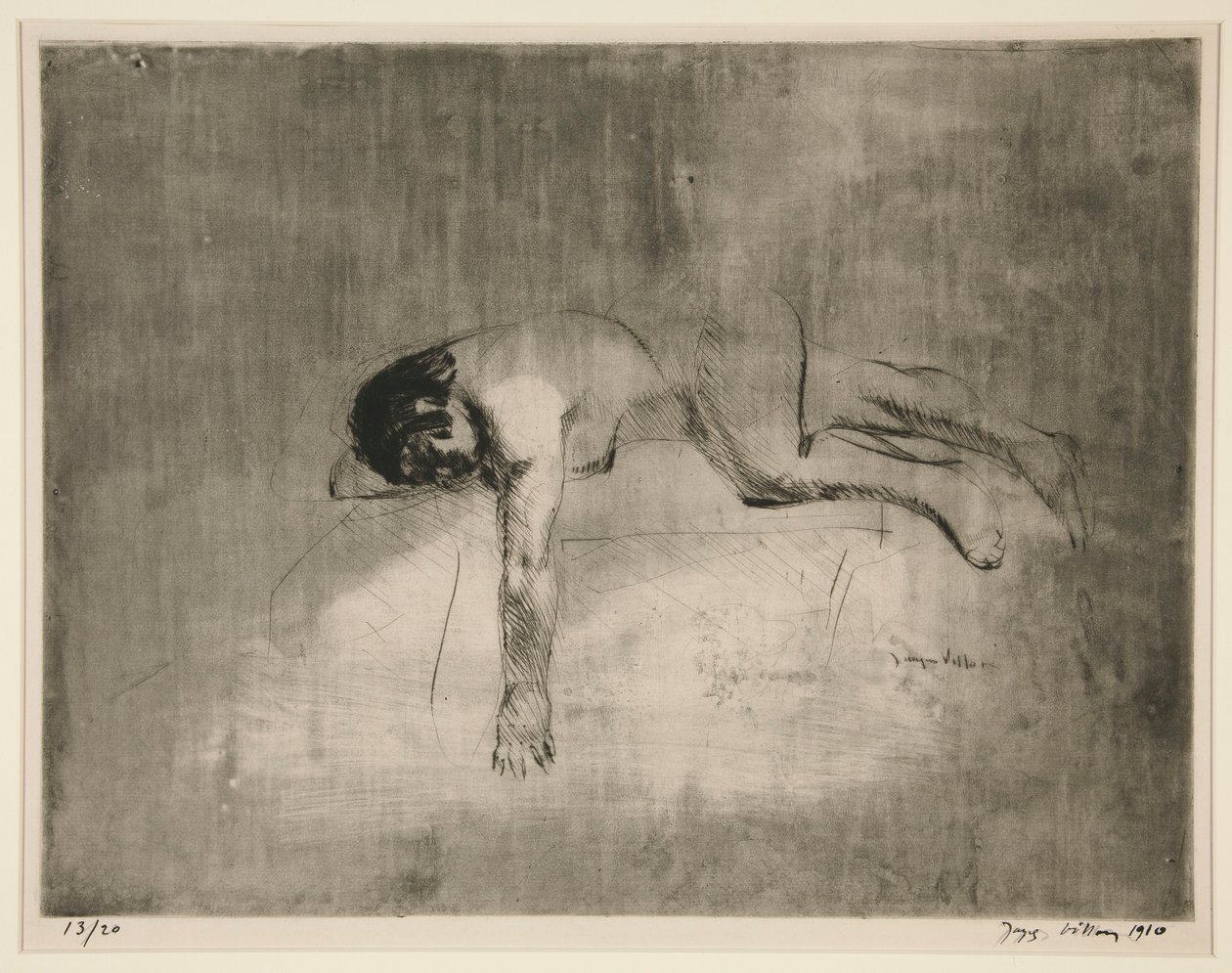 Nu kanapé? (Fekvő akt) alkotó: Jacques Villon