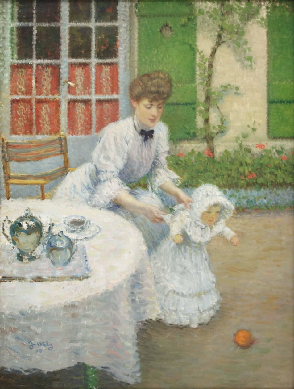 Jacques Wely Anya egy labdázó lánnyal 1906 alkotó: Jacques Wely