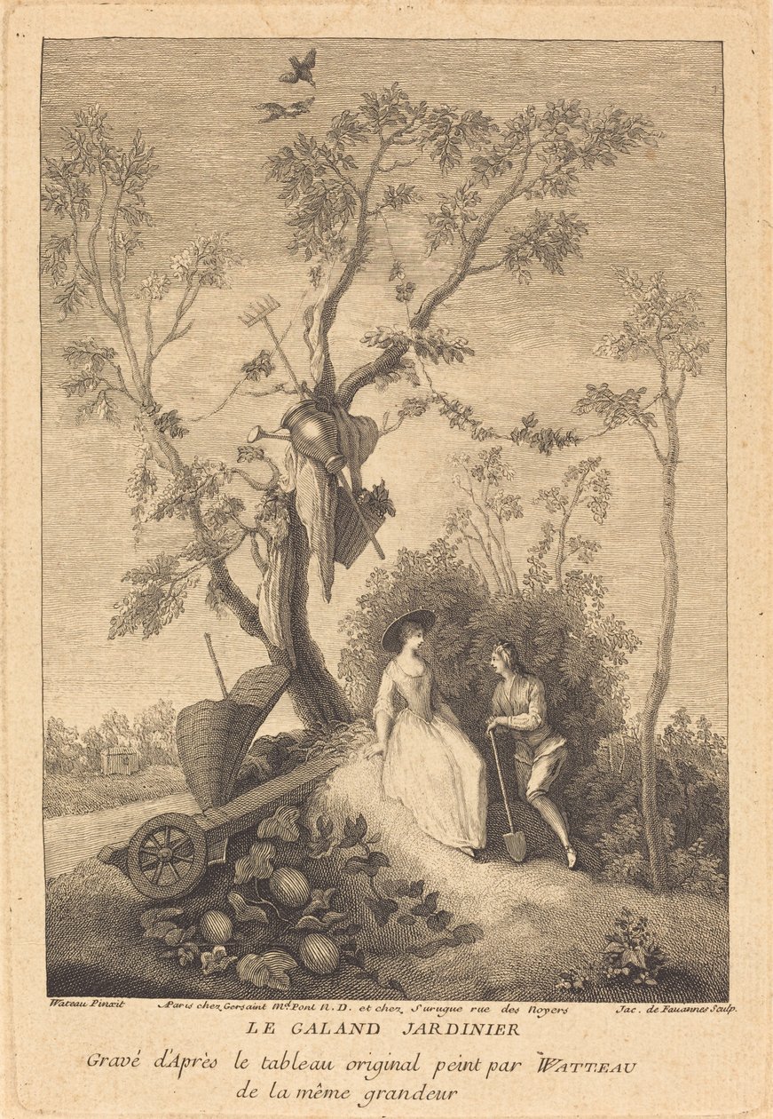 A vitéz kertész alkotó: Jacques de Favanne after Antoine Watteau
