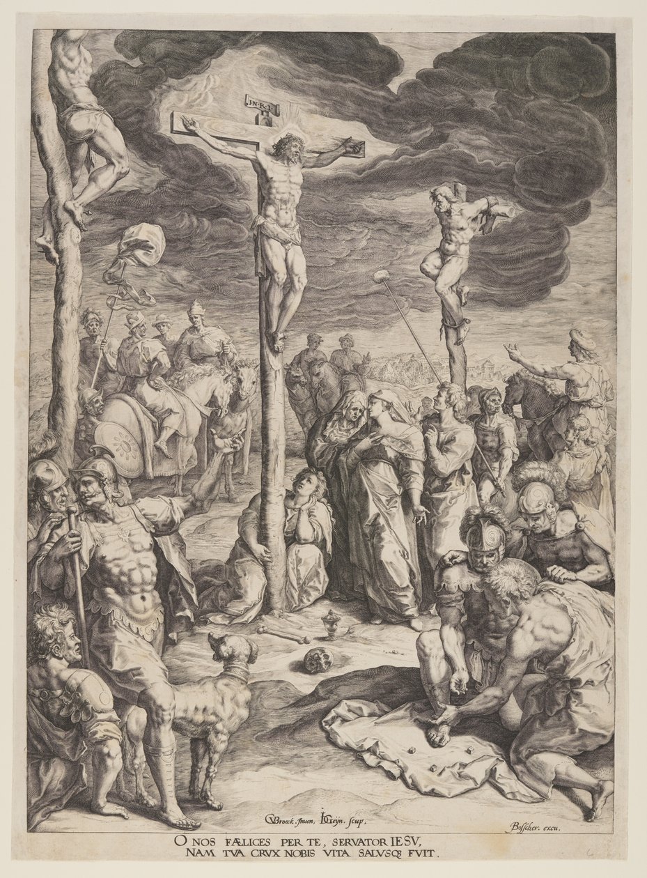 Krisztus a kereszten két tolvaj között alkotó: Jacques de Gheyn II