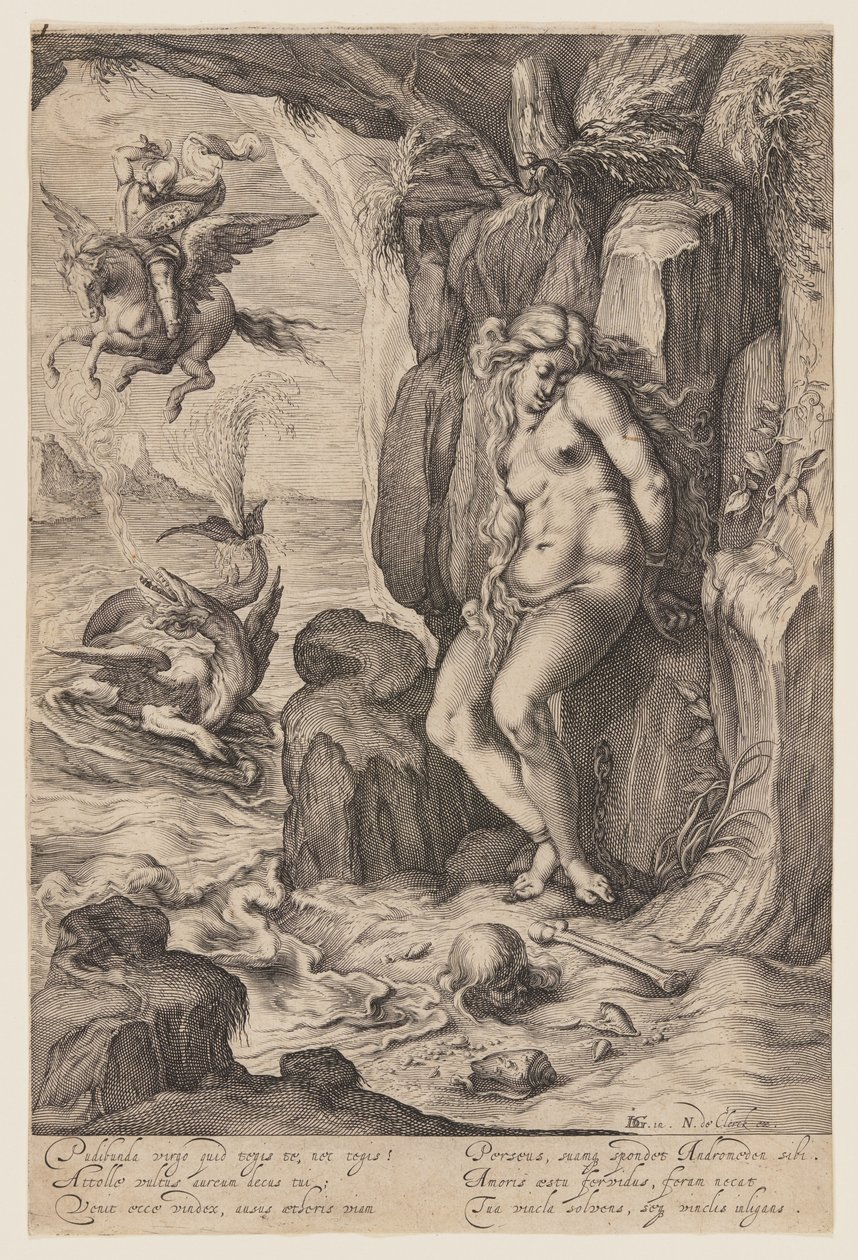 Perseus felszabadítja az Andromédát alkotó: Jacques de Gheyn II