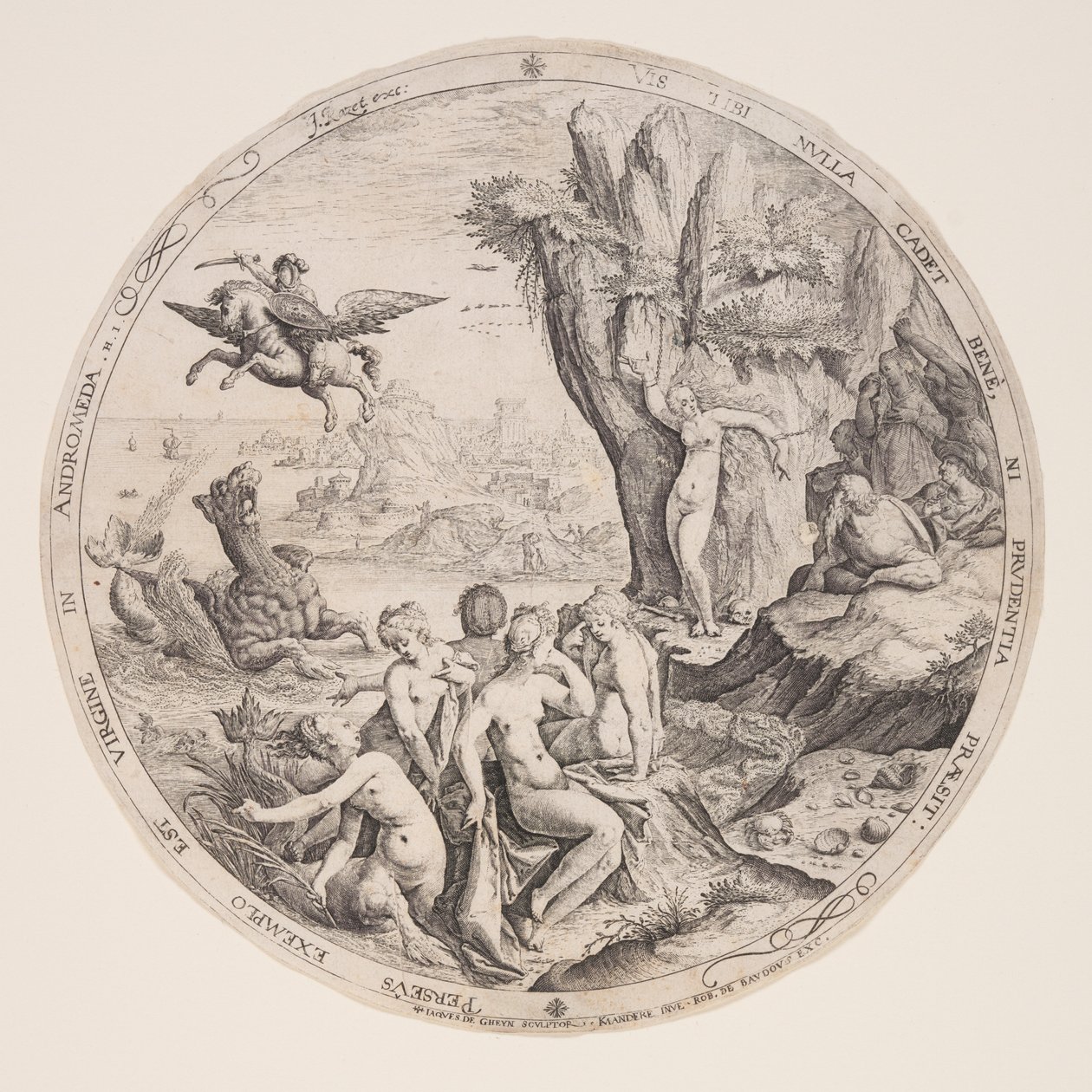 Perseus felszabadítja az Andromédát alkotó: Jacques de Gheyn II