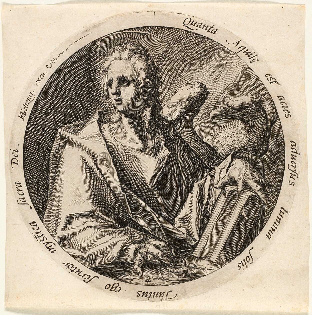 Szent János, négyes tábla a Négy evangélistából alkotó: Jacques de Gheyn II