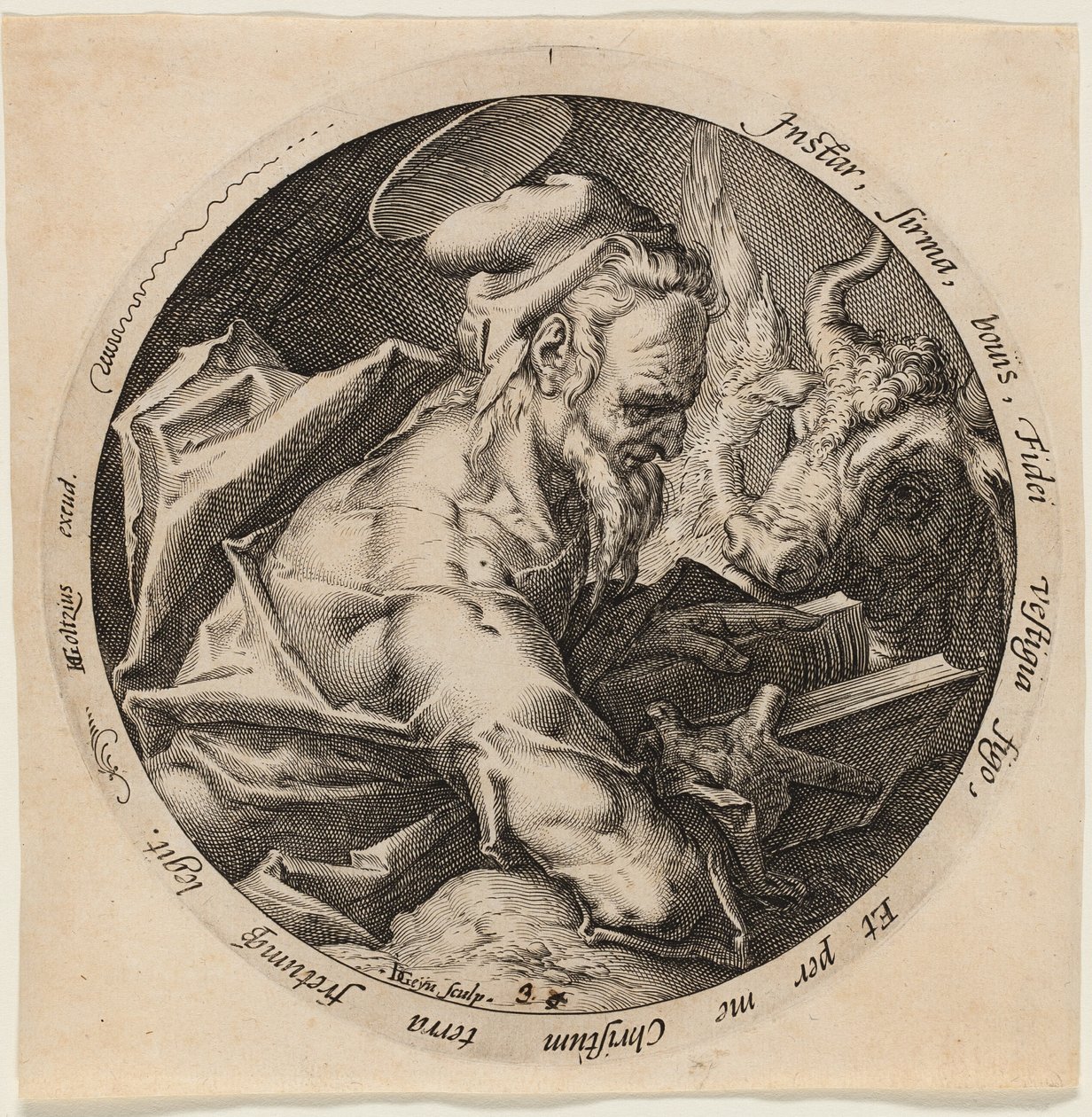 Szent Lukács, harmadik tábla a Négy evangélistából alkotó: Jacques de Gheyn II