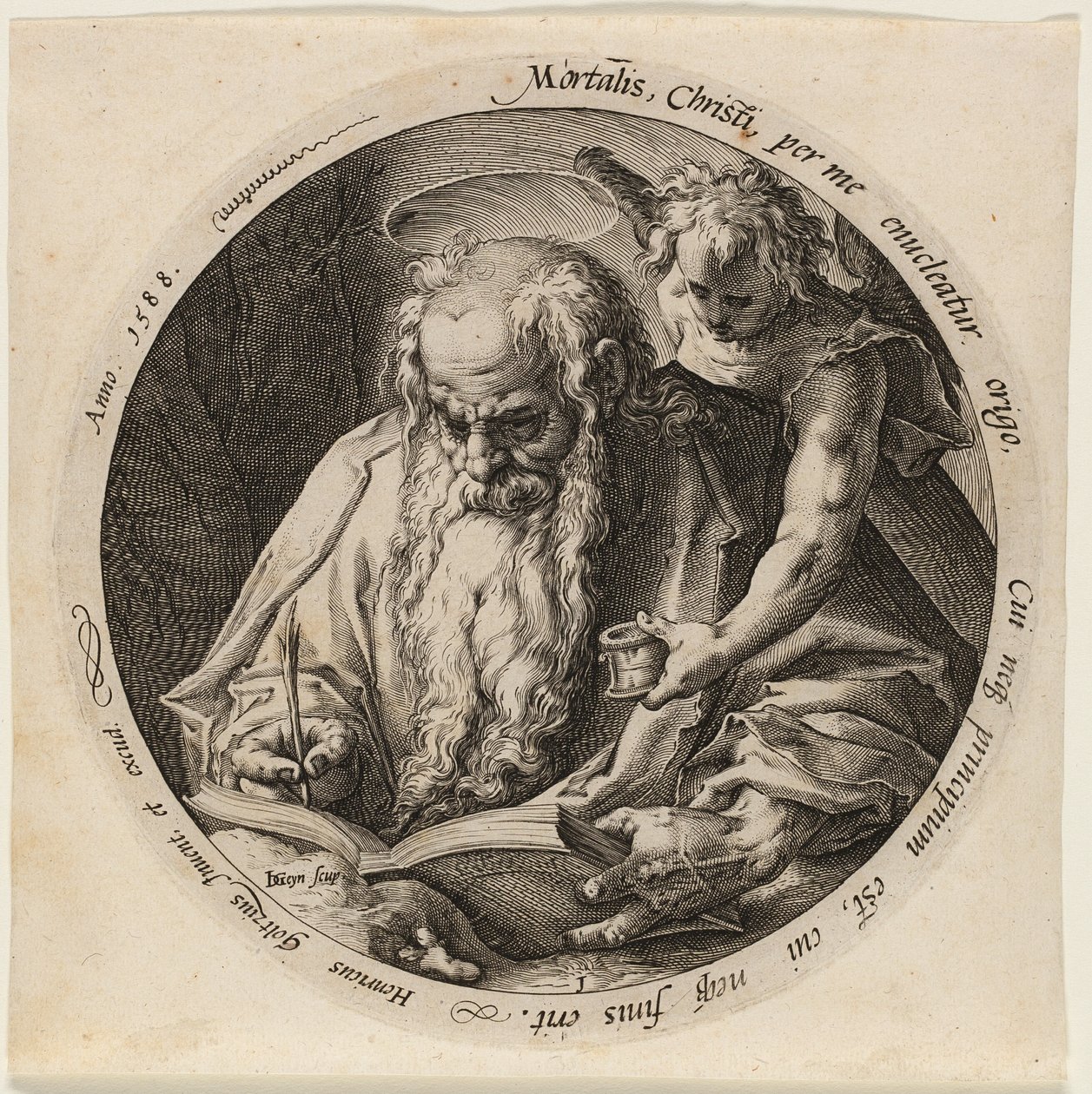 Szent Máté, az első lemez a Négy evangélistából alkotó: Jacques de Gheyn II