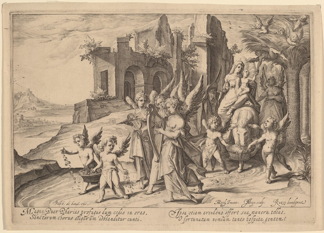 Visszatérés a repülésből Egyiptomba alkotó: Jacques de Gheyn II, after Karel van Mander I