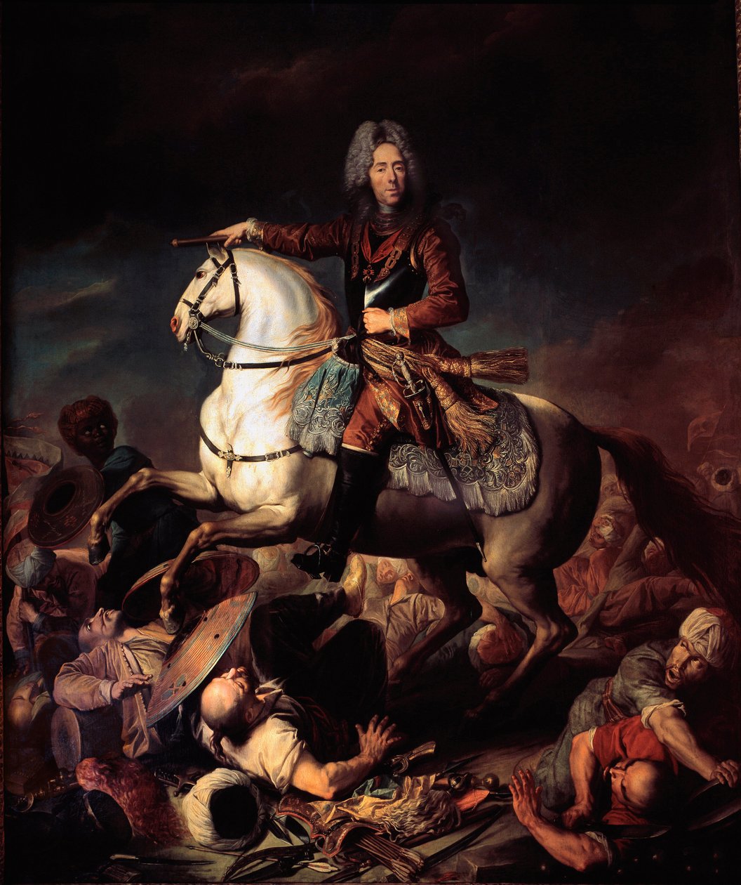 Savoie-Carignan Jenő herceg portréja (Savoie Carignan, Soissons grófja (1663-1736), Eugene hercegnek nevezett festmény Jacob Van Schuppen (1670-1751) 18. századi Torino, Galleria Sabauda - Savoyai Eugene Carignan herceg portréja, S grófja alkotó: Jacques or Jakobus van Schuppen