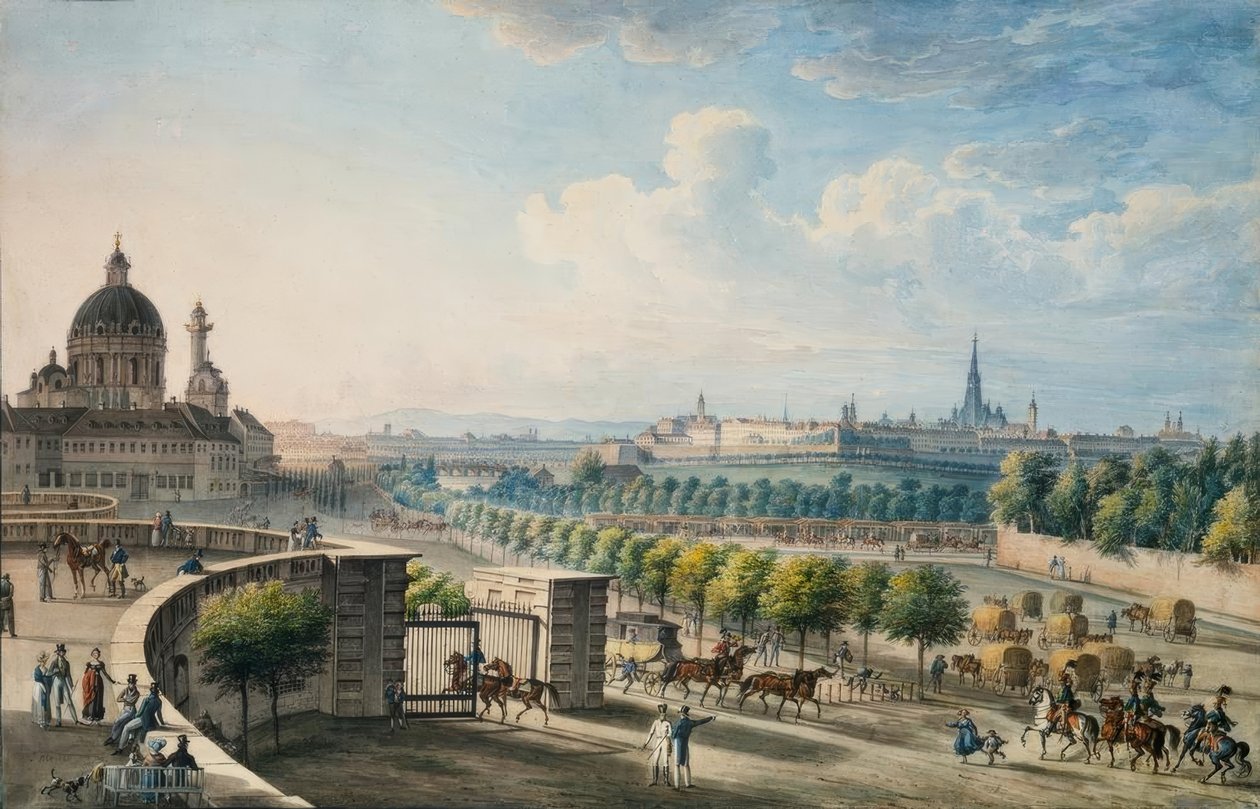 Bécs a Schwarzenbergpalaisból / Alt alkotó: Jakob Alt