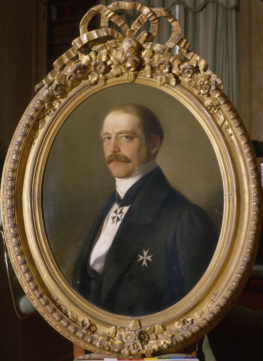 Otto von Bismarck, mint Poroszország küldötte a Német Konföderáció országgyűlési ülésén Frankfurtban, 1855 alkotó: Jakob Becker