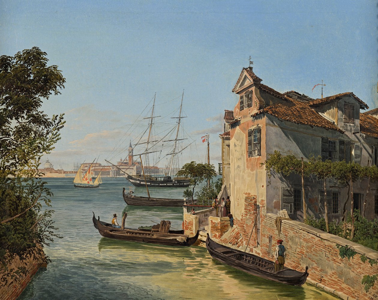 Kilátás a velencei San Giorgio Maggiore-ra alkotó: Jakob Alt