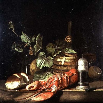 Csendélet homárral alkotó: Jakob Bogdani or Bogdany