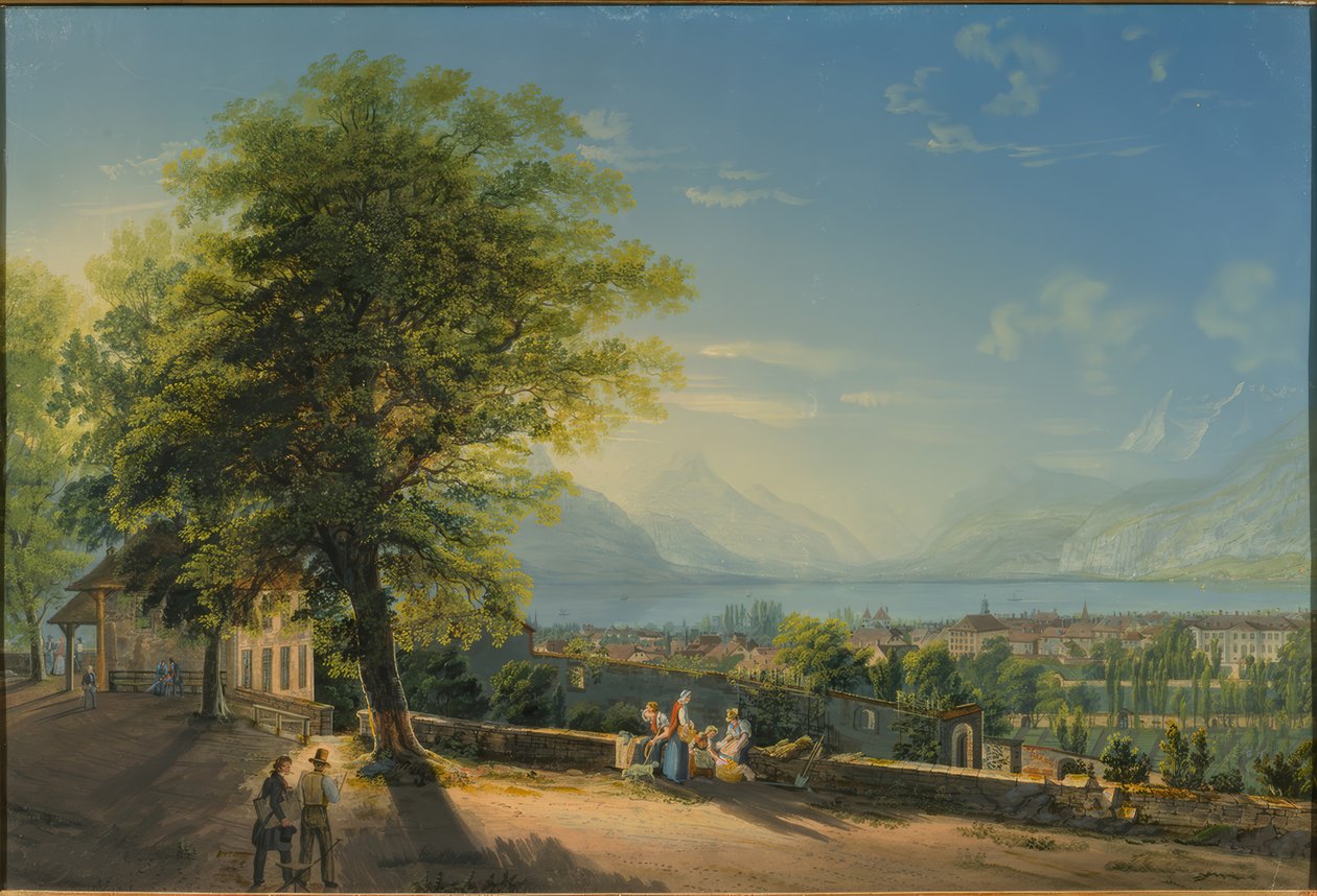 Vevey a Saint-Martin teraszáról alkotó: Jakob Eggli