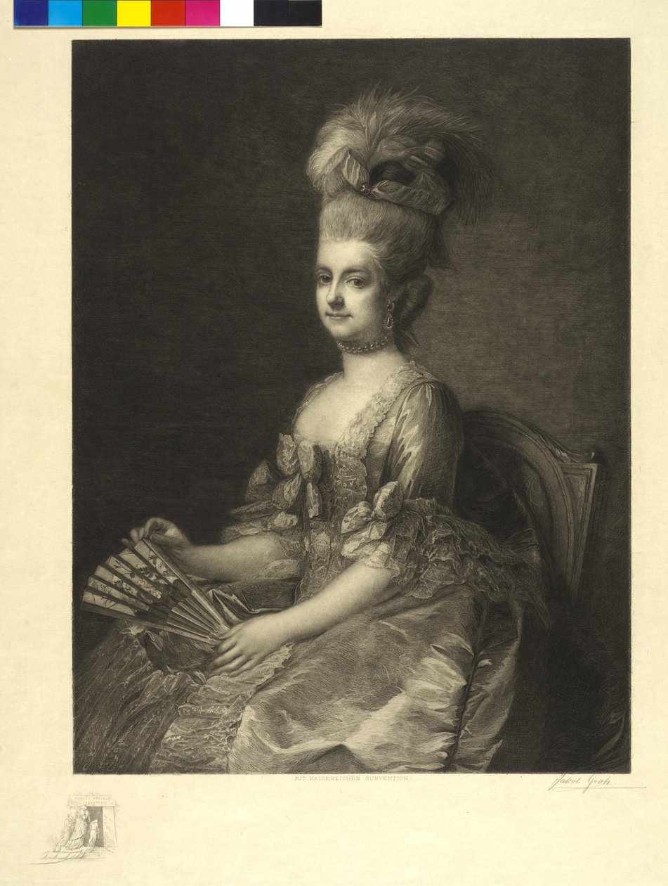 Marie Christine osztrák főhercegnő (metszet) alkotó: Jakob Groh
