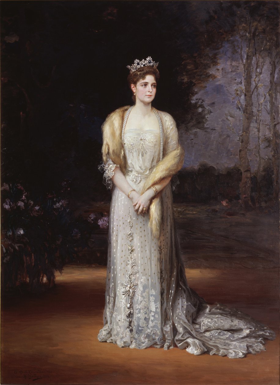 Alekszandra Fjodorovna orosz császárnő 1872-1918, II. Miklós cár feleségének portréja, 1914 alkotó: Jakov Jakovlevich Veber
