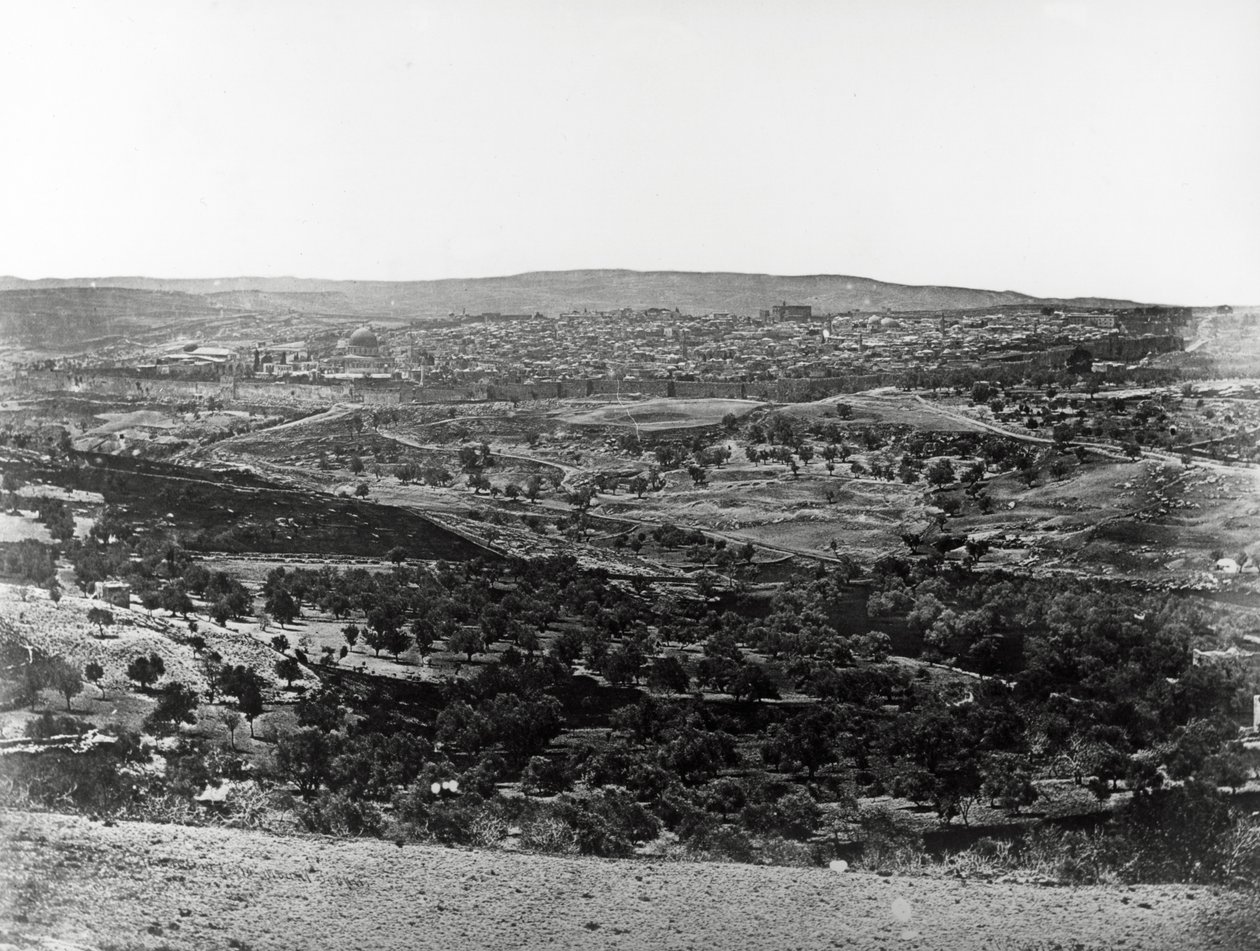 Jeruzsálem a Scopus-hegyről, 1857 alkotó: Felice Beato