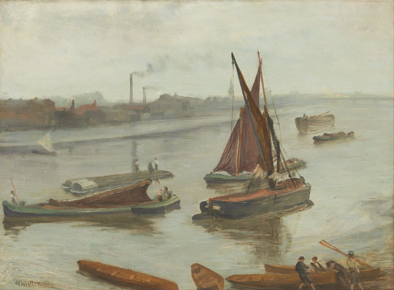 Old Battersea Reach alkotó: James Abbott McNeill Whistler