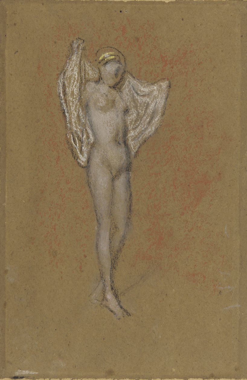 A Yellow Note, 187174 körül (kréta és pasztell barna papíron) alkotó: James Abbott McNeill Whistler