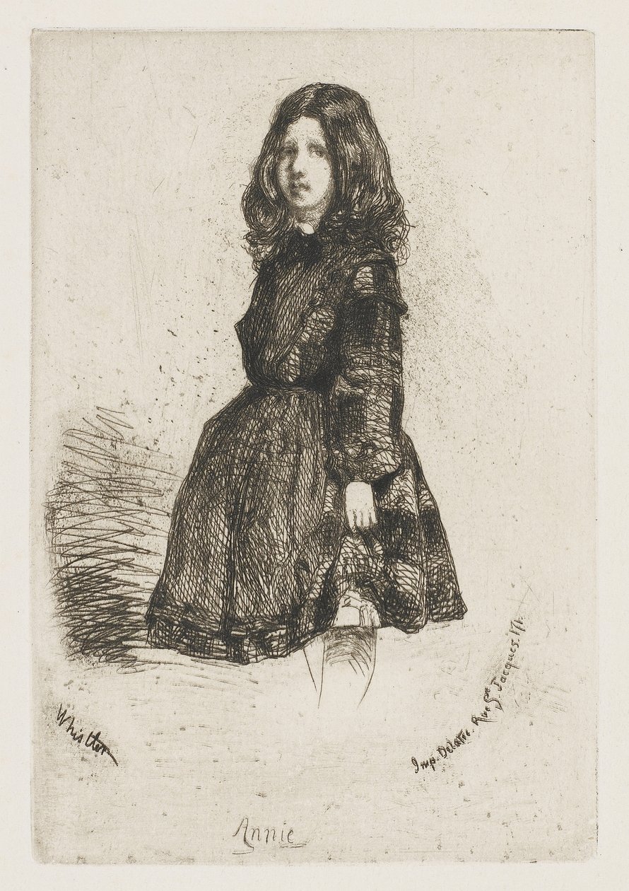 Annie, 1857-58 körül (rézkarc papírra) alkotó: James Abbott McNeill Whistler