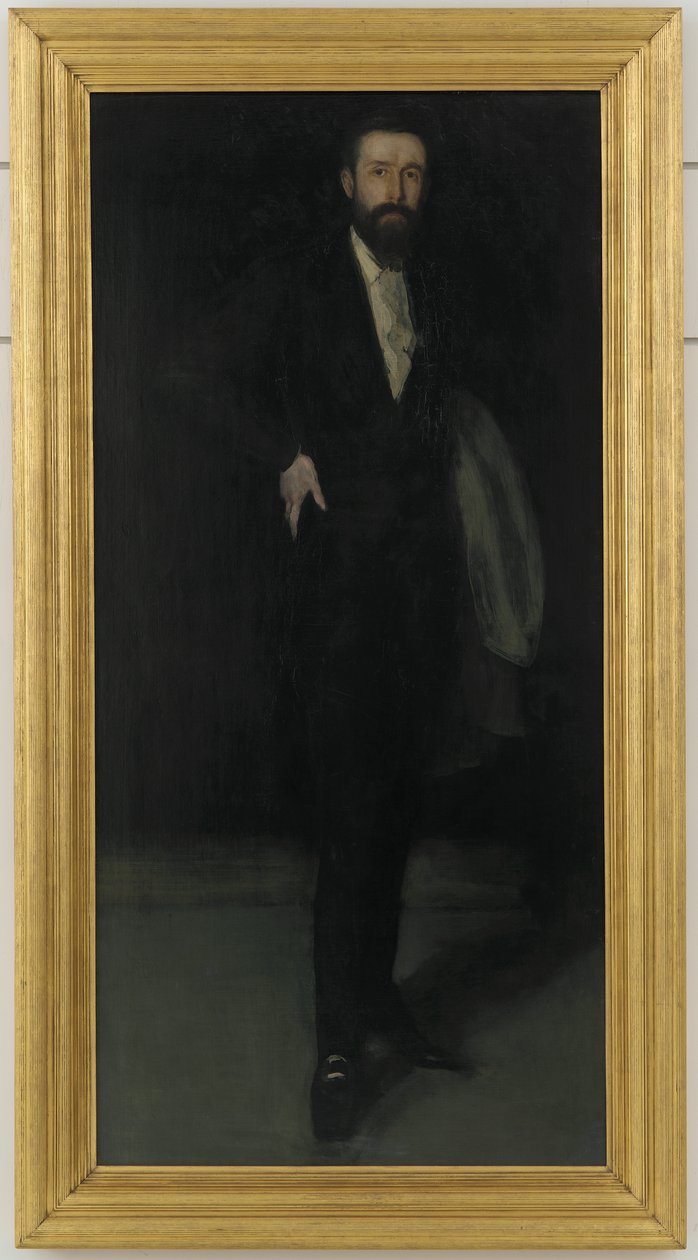 Fekete elrendezés: F.R. portréja. Leyland, 1870 körül alkotó: James Abbott McNeill Whistler