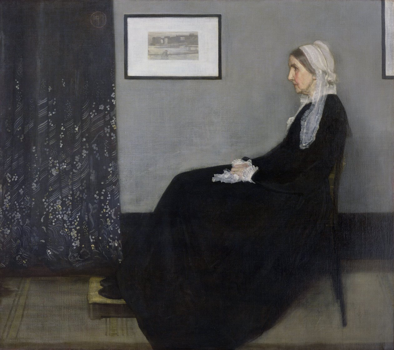 Szürke -fekete elrendezés 1. szám VAGY A művész édesanyja, Whistler édesanyja portréja alkotó: James Abbott McNeill Whistler