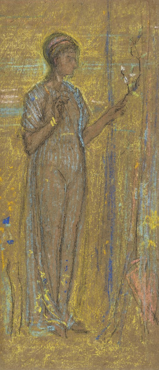 Kék és arany, 1871-72 (kréta és pasztell barna papíron) alkotó: James Abbott McNeill Whistler