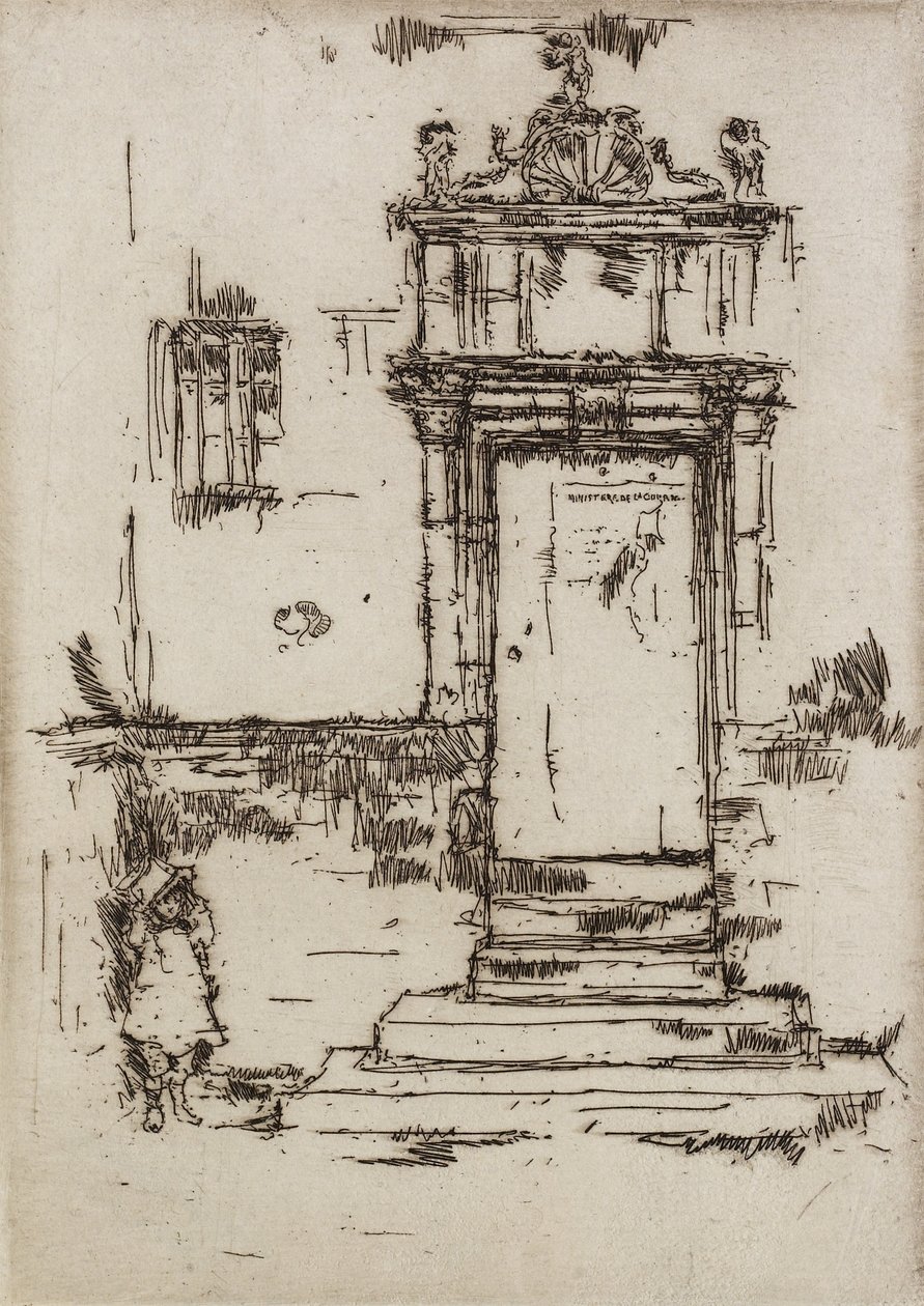 Kápolna ajtaja, Montresor, 1888 alkotó: James Abbott McNeill Whistler