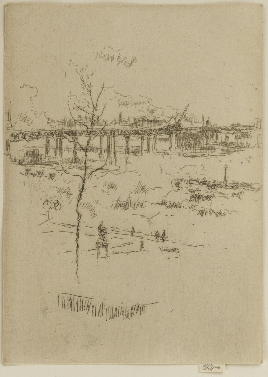 Charing Cross Railway Bridge, 1887 körül (rézkarc papíron) alkotó: James Abbott McNeill Whistler