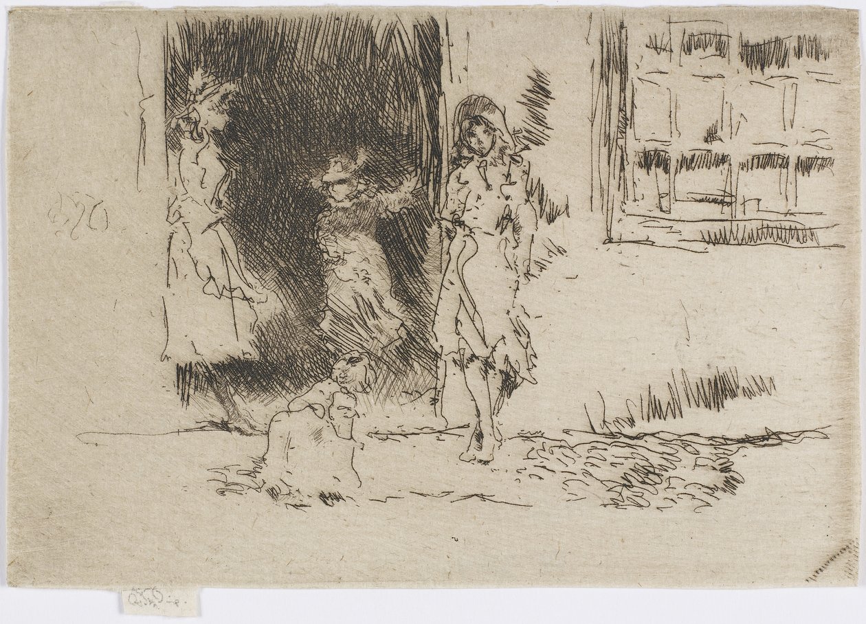 Cottage Door, 1884-86 körül (rézkarc papíron) alkotó: James Abbott McNeill Whistler