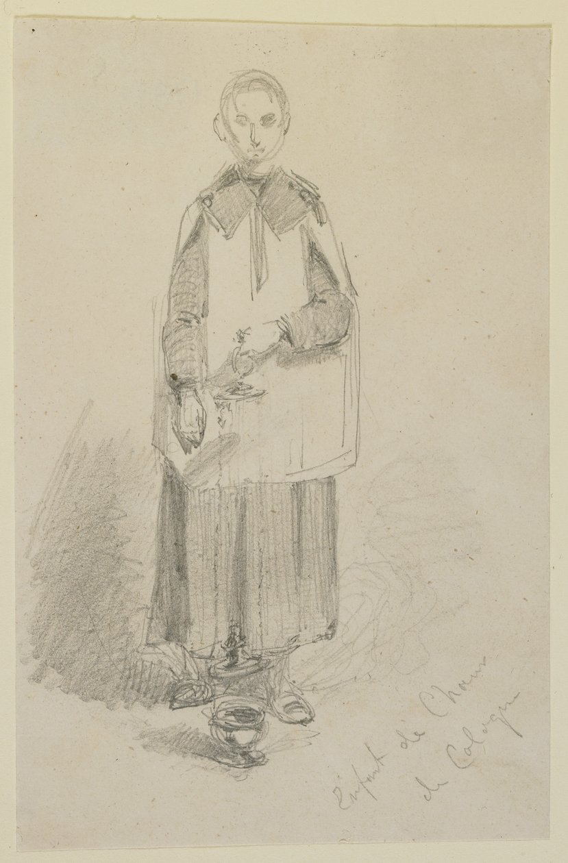 Kóristafiú Kölnből, 1858 (ceruza, fehér papír) alkotó: James Abbott McNeill Whistler