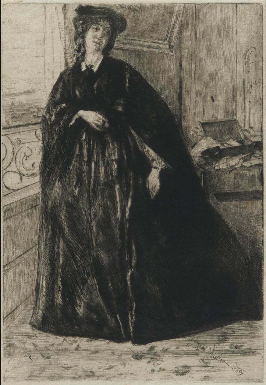 Finette, 1859 (száraztű, papír) alkotó: James Abbott McNeill Whistler