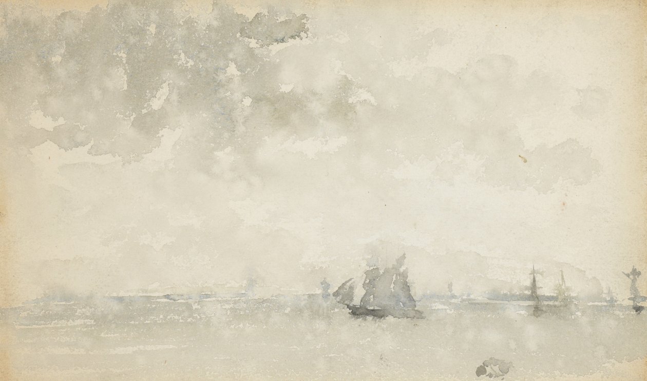 Szürke és ezüst – Északi-tenger, 1884 körül (wc szőtt papíron) alkotó: James Abbott McNeill Whistler